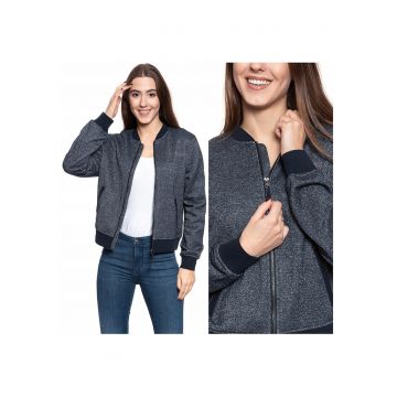 Hanorac Deschis -  Betsy Sc Blouson - Croi Normal - Fermoar - 5 Buzunare - Compozitie: 47% Bumbac - 45% Poliester - 8% Lurex - S Intl - Albastru
