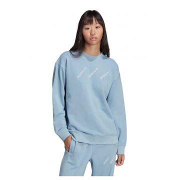 Hanorac pentru dama  oversize - bumbac/poliester - albastru -