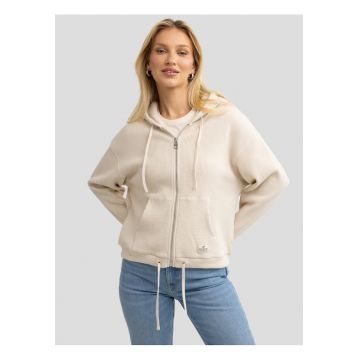 Hanorac texturat cu fermoar GRALA ZIP