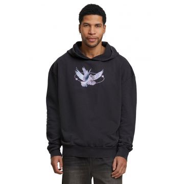 Hanorac unisex supradimensionat cu imprimeu grafic