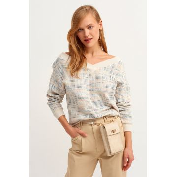 Bluza de trening cu decolteu in V