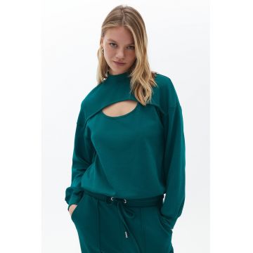 Bluza de trening cu decupaj frontal