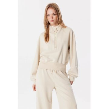 Bluza de trening cu fermoar scurt