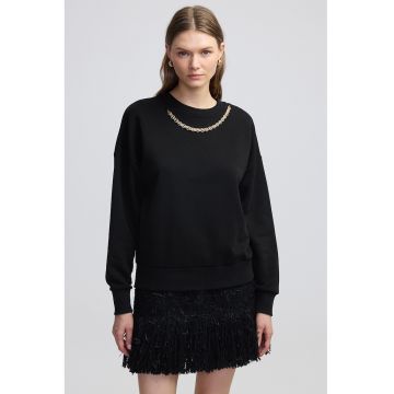 Bluza de trening cu lant decorativ