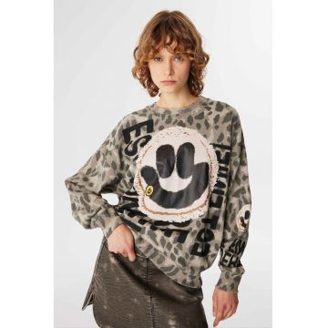 Bluza de trening cu model si maneci cazute