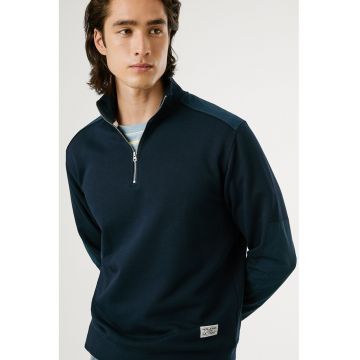 Bluza de trening de bumbac cu fenta cu fermoar