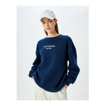 Bluza de trening din bumbac cu model text