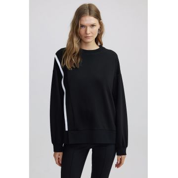 Bluza de trening lejera cu segment contrastant