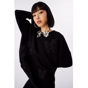 Bluza de trening supradimensionata cu maneci cazute