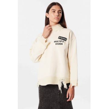Bluza lejera de trening cu detalii cu aspect deteriorat
