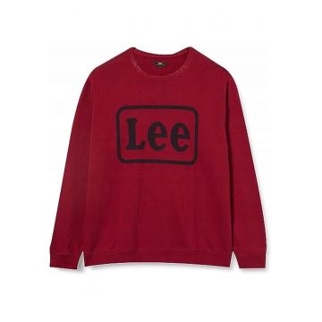 Hanorac Barbati -  Logo Crew Sws - Nepermis - Regular Fit - Cu Logo - 60% Bumbac - 40% Poliester - Confortabil - Stilat - Ideal Pentru Zi Cu Zi - Marimea M - Rosu