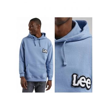 Hanorac Barbati -  Loose Hoodie - Nepermis - Loose Fit - 2 Buzunare - 100% Bumbac - Confortabil - Stilat - Ideal Pentru Zi Cu Zi - Marimea 2XL - Albastru