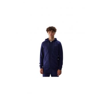 Hanorac cu fermoar si gluga  B23464 - Bleumarin