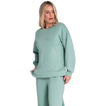 Hanorac dama  bumbac/elastan - croi lejer - verde menta -