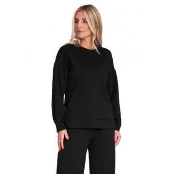 Hanorac dama  tricot - croi lejer - negru -