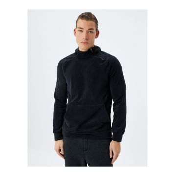 Hanorac din fleece cu buzunar kangaroo