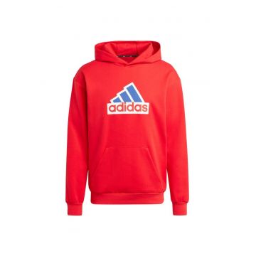 Hanorac sport barbati -  Bumbac/Poliester - Rosu -