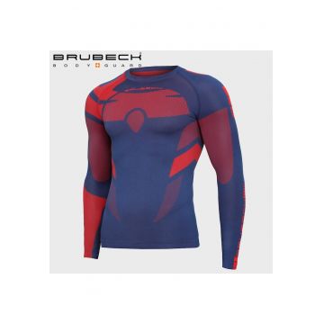 Hanorac sport  DRY - respirabil - bleumarin/rosu - material poliamida - doua straturi -