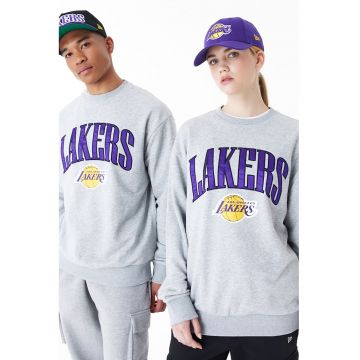 Hanorac unisex cu imprimeu logo LA Lakers