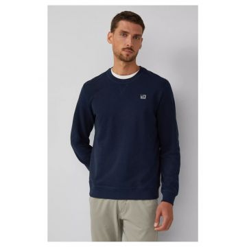 Bluza barbati - cu decolteu la baza gatului - logo - Bleumarin inchis -