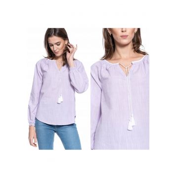Bluza Dama -  Edda V Chambray - Bumbac - Violet -