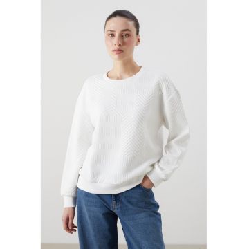 Bluza de trening cu aspect matlasat