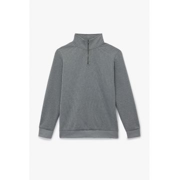 Bluza de trening cu aspect texturat si guler mediu