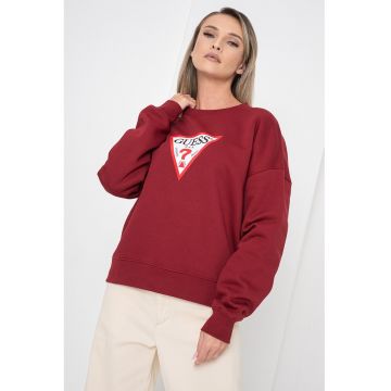 Bluza de trening cu croiala lejera - decolteu la baza gatului si logo
