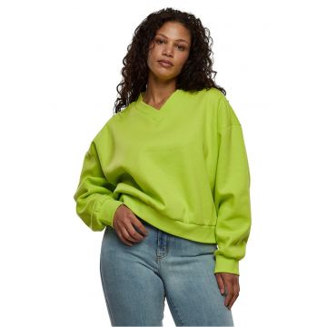 Bluza de trening cu decolteu in V si maneci cazute