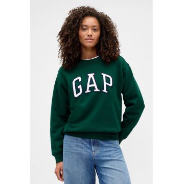 Bluza de trening cu decolteu la baza gatului si imprimeu logo