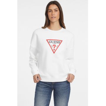 Bluza de trening cu decolteu la baza gatului si logo