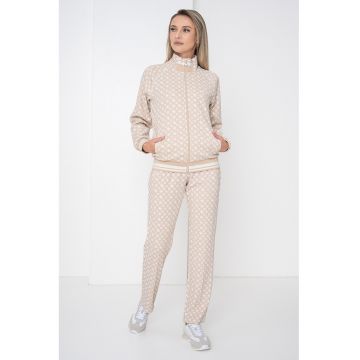 Bluza de trening cu fermoar - guler mediu si monograma