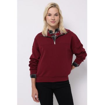 Bluza de trening cu fermoar scurt