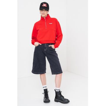 Bluza de trening cu guler inalt Dorata