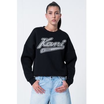 Bluza de trening cu logo - din amestec de bumbac