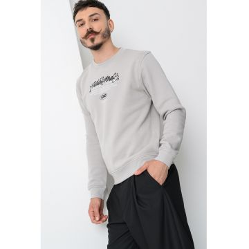 Bluza de trening din amestec de bumbac cu imprimeu logo