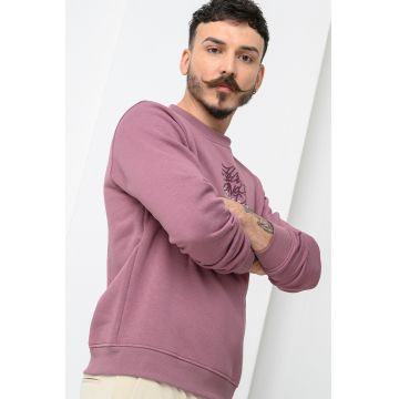 Bluza de trening din amestec de bumbac cu imprimeu logo