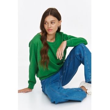 Bluza de trening din amestec de bumbac cu maneci cazute