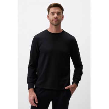Bluza de trening din amestec de modal cu decolteu la baza gatului
