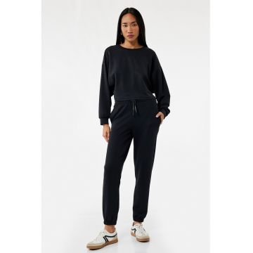 Bluza de trening din amestec de modal cu decolteu pe partea din spate