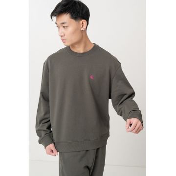 Bluza de trening din bumbac cu maneci usor cazute