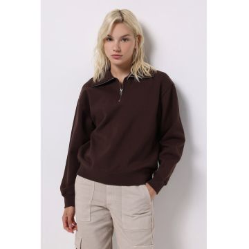 Bluza de trening lejera cu fenta cu fermoar