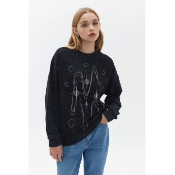 Bluza de trening lejera cu imprimeu grafic