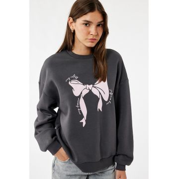 Bluza de trening lejera din amestec de bumbac cu imprimeu grafic