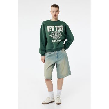 Bluza de trening relaxed-fit cu imprimeu