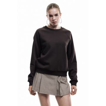 Bluza de trening uni din amestec de bumbac