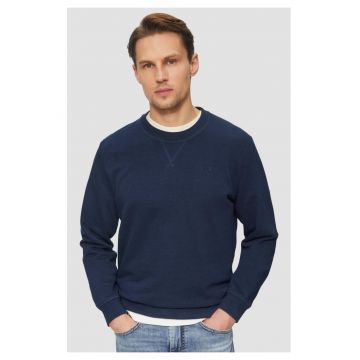 Bluza simpla barbati din amestec de bumbac si viscoza - Regular fit - Bleumarin inchis -