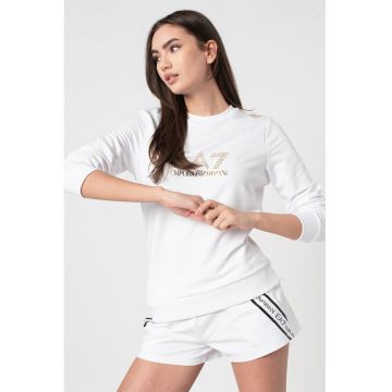 Bluza sport cu aplicatii logo