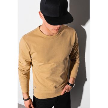 Bluza sport cu decolteu la baza gatului si terminatii striate - Galben mustar - Bluza sport cu decolteu la baza gatului si terminatii striate - Galben mustar -