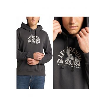Hanorac barbati -  Graphic Hoodie - 2 buzunare - gri -